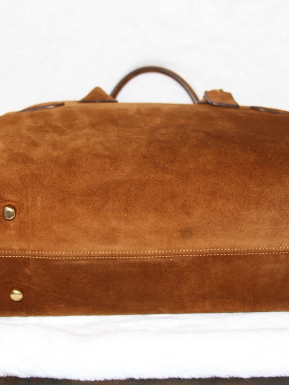 NWT COACH Soft Empire Carryall 40 Tote Bag Purse Suede Warm Brown - Picture 6 of 8